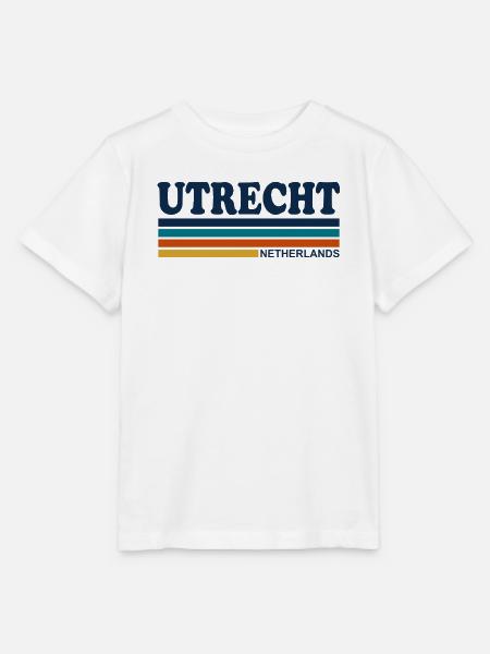 Utrecht Niederlande Retro-Streifen - Stanley/Stella Kinder T-Shirt MINI CREATOR  - Weiß