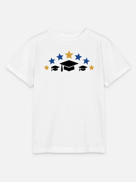 Doktorhuete Sterne Abschluss Logo - Stanley/Stella Kinder T-Shirt MINI CREATOR  - Weiß