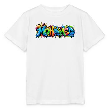 Mohamed Graffiti Arc-en-ciel: der König des Stils! - Stanley/Stella Kinder T-Shirt MINI CREATOR  - Weiß - Vorne - Maike (125cm)