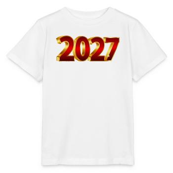 NEU – Frohes neues Jahr – 2027! - Stanley/Stella Kinder T-Shirt MINI CREATOR  - Weiß - Vorne - Maike (125cm)