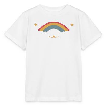 Pastellregenbogen mit Sternen - Stanley/Stella Kinder T-Shirt MINI CREATOR  - Weiß - Vorne - Maike (125cm)