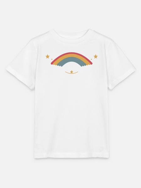 Pastellregenbogen mit Sternen - Stanley/Stella Kinder T-Shirt MINI CREATOR - Weiß