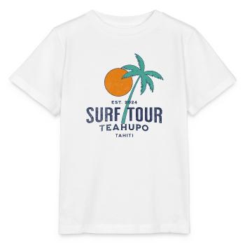 Surftour Teahupoo Tahiti - Stanley/Stella Kinder T-Shirt MINI CREATOR  - Weiß - Vorne - Maike (125cm)