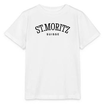 St. Moritz - Suisse - Switzerland - Swiss - T-shirt bio MINI CREATOR Stanley/Stella Enfant - blanc - Devant - Maike (125cm)