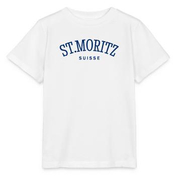 St. Moritz - Suisse - Switzerland - Swiss - T-shirt bio MINI CREATOR Stanley/Stella Enfant - blanc - Devant - Maike (125cm)