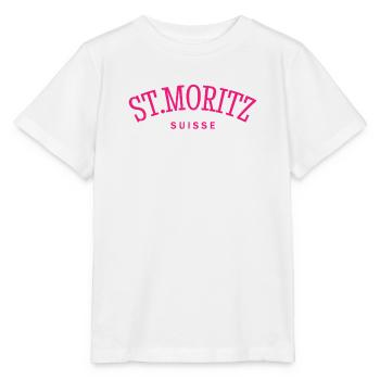 St. Moritz - Suisse - Switzerland - Swiss - T-shirt bio MINI CREATOR Stanley/Stella Enfant - blanc - Devant - Maike (125cm)