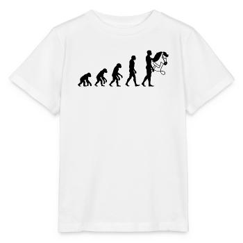 HOBBYHORING DE L’ÉVOLUTION ! L’AMOUR DU CHEVAL DE BATAILLE - T-shirt bio MINI CREATOR Stanley/Stella Enfant - blanc - Devant - Maike (125cm)