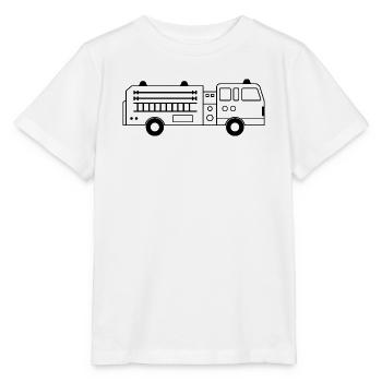 Camion de pompiers - T-shirt bio MINI CREATOR Stanley/Stella Enfant - blanc - Devant - Maike (125cm)
