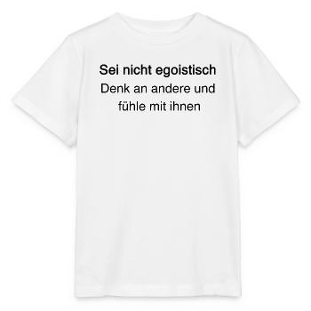 Gegen Egoismus: Empathie & Mitgefühl - Stanley/Stella Kinder T-Shirt MINI CREATOR  - Weiß - Vorne - Maike (125cm)