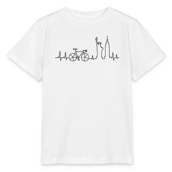 New York Road Bike Heartbeat - Stanley/Stella MINI CREATOR Kids’ T-Shirt - white - Front - Maike (125cm)