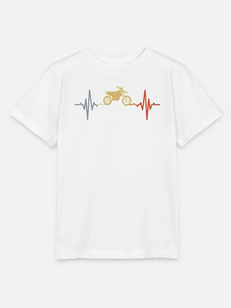 Motocross Pulsschlag - Stanley/Stella Kinder T-Shirt MINI CREATOR - Weiß