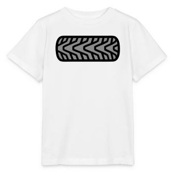 Motorcycle Tire Tread Graphic - Stanley/Stella MINI CREATOR Kids’ T-Shirt - white - Front - Maike (125cm)