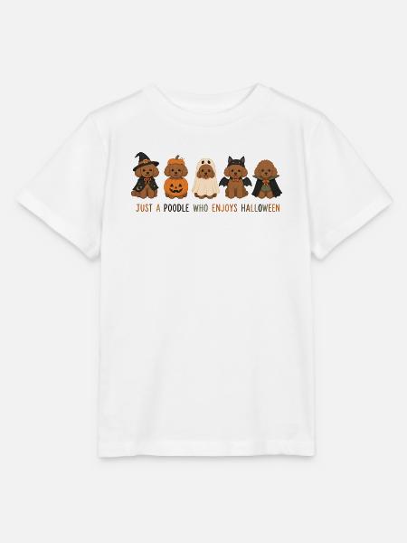 Pudel-Halloween-Crew - Stanley/Stella Kinder T-Shirt MINI CREATOR  - Weiß