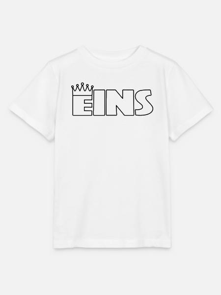 Eins mit Krone zum Ausmalen - Stanley/Stella Kinder T-Shirt MINI CREATOR - Weiß