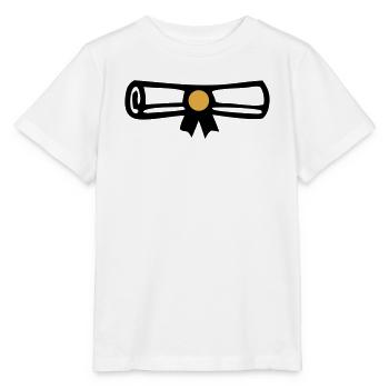 Abschluss Zeugnis Rolle Icon - Stanley/Stella Kinder T-Shirt MINI CREATOR  - Weiß - Vorne - Maike (125cm)