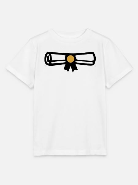 Abschluss Zeugnis Rolle Icon - Stanley/Stella Kinder T-Shirt MINI CREATOR  - Weiß