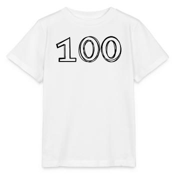 Zahl 100 handgezeichnet - Stanley/Stella Kinder T-Shirt MINI CREATOR  - Weiß - Vorne - Maike (125cm)