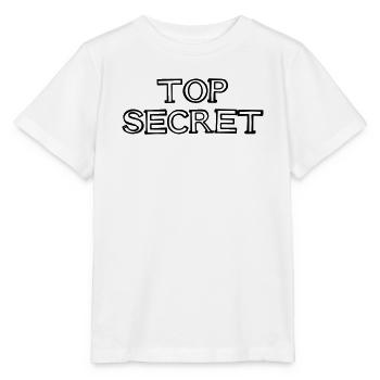 TOP SECRET Schriftzug handgezeichnet - Stanley/Stella Kinder T-Shirt MINI CREATOR  - Weiß - Vorne - Maike (125cm)