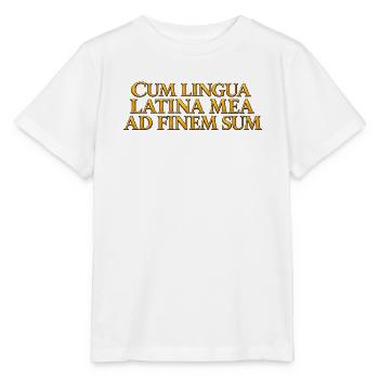 Lateinische Goldschrift Aufdruck - Stanley/Stella Kinder T-Shirt MINI CREATOR  - Weiß - Vorne - Maike (125cm)