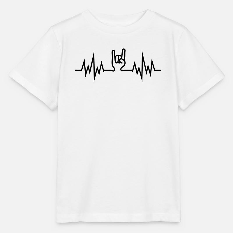 heavy_metal_hand - Stanley/Stella Kinder T-Shirt MINI CREATOR  - Weiß