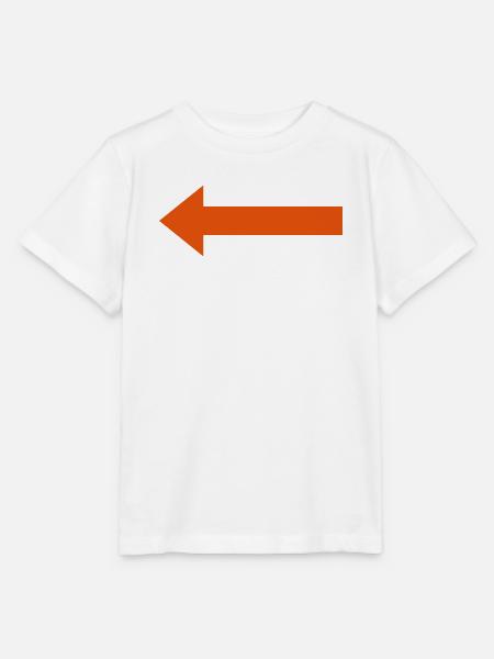 Oranger Pfeil nach links - Stanley/Stella Kinder T-Shirt MINI CREATOR  - Weiß