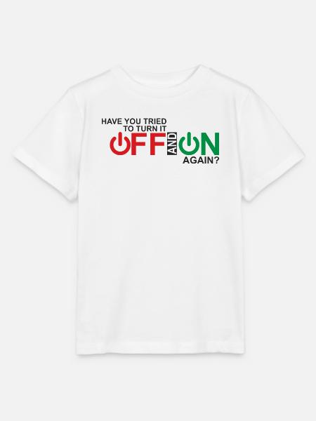 Lebendiges Design der Ein-/Aus-Taste - Stanley/Stella Kinder T-Shirt MINI CREATOR - Weiß