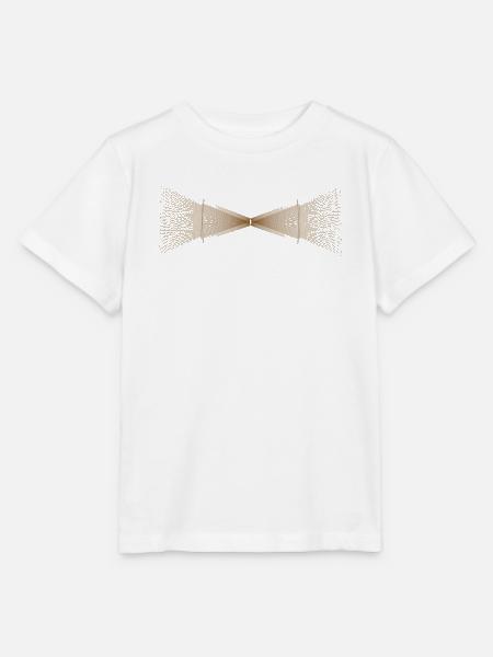 Geometrische Fliege – Braune generative Linienkunst - Stanley/Stella Kinder T-Shirt MINI CREATOR - Weiß