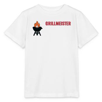 Grillmeister Icon Shirt – BBQ T-Shirt Geschenkidee - Stanley/Stella Kinder T-Shirt MINI CREATOR  - Weiß - Vorne - Maike (125cm)