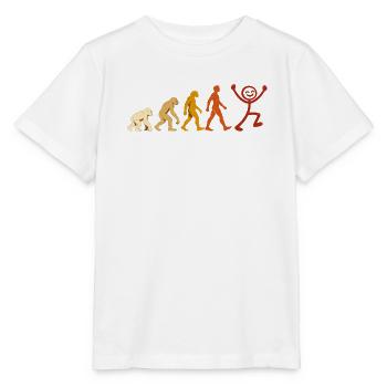 Evolution Mensch Freude Retro Design - Stanley/Stella Kinder T-Shirt MINI CREATOR  - Weiß - Vorne - Maike (125cm)