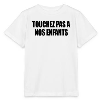 Ne touchez pas à nos enfants  - Stanley/Stella Kinder T-Shirt MINI CREATOR  - Weiß - Vorne - Maike (125cm)