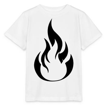 Flamme symbole de feu - T-shirt bio MINI CREATOR Stanley/Stella Enfant - blanc - Devant - Maike (125cm)