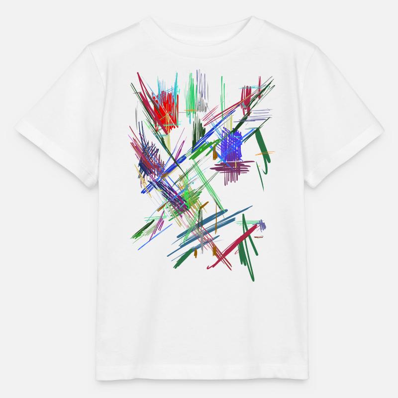 Motif de patch d’arrière-plan / couleurs - T-shirt bio MINI CREATOR Stanley/Stella Enfant - blanc