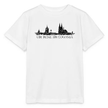 UBI BENE IBI COLONIA Kölner Skyline Köln - Stanley/Stella Kinder T-Shirt MINI CREATOR  - Weiß - Vorne - Maike (125cm)