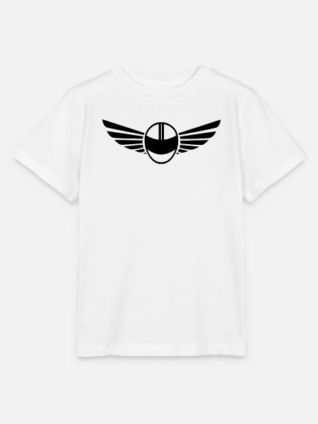 Motorradhelm mit Flügeln - Stanley/Stella Kinder T-Shirt MINI CREATOR - Weiß