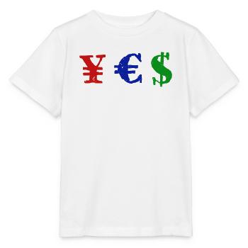 Yen Euro Dollar - YES - T-shirt bio MINI CREATOR Stanley/Stella Enfant - blanc - Devant - Maike (125cm)