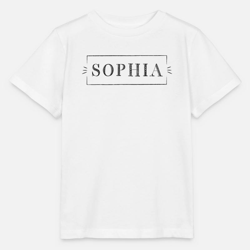 SOPHIA | Girl-Name in a frame - Stanley/Stella Kinder T-Shirt MINI CREATOR  - Weiß