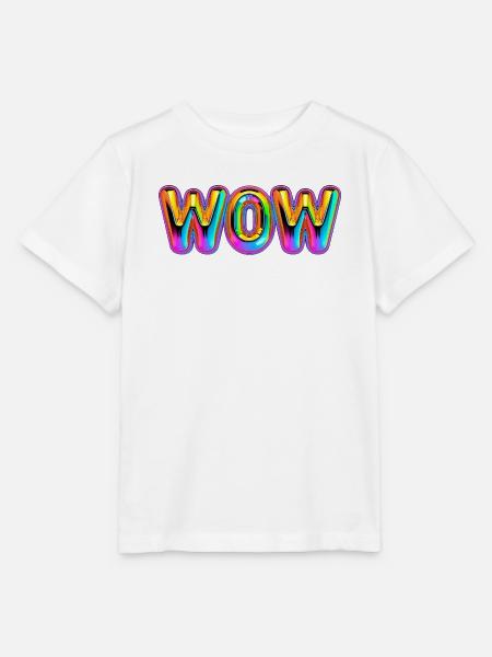3D WOW Ballon Regenbogen Shirt - Stanley/Stella Kinder T-Shirt MINI CREATOR - Weiß