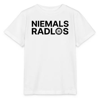 Niemals Radlos - Stanley/Stella Kinder T-Shirt MINI CREATOR  - Weiß - Vorne - Maike (125cm)
