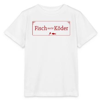 Fisch sucht Köder Vintage Angeln - Stanley/Stella Kinder T-Shirt MINI CREATOR  - Weiß - Vorne - Maike (125cm)