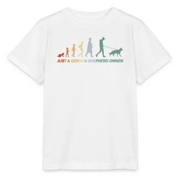 Evolution Schäferhund Besitzer - Stanley/Stella Kinder T-Shirt MINI CREATOR  - Weiß - Vorne - Maike (125cm)