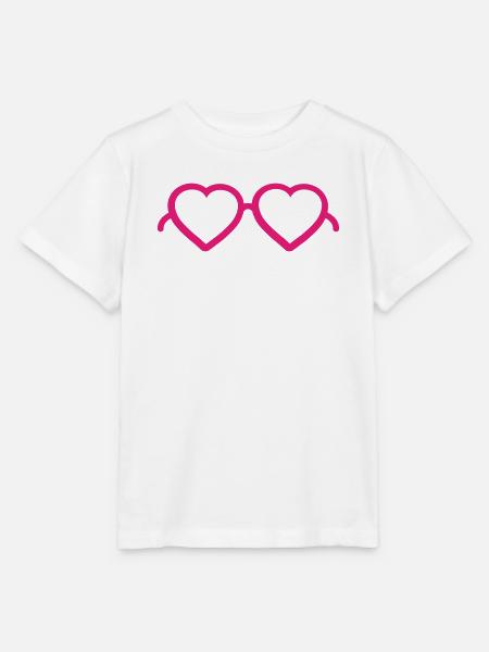 Doppelherz Brillenmotiv - Stanley/Stella Kinder T-Shirt MINI CREATOR - Weiß