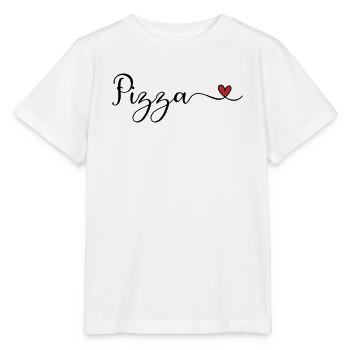 Pizza Heart - Stanley/Stella Kinder T-Shirt MINI CREATOR  - Weiß - Vorne - Maike (125cm)