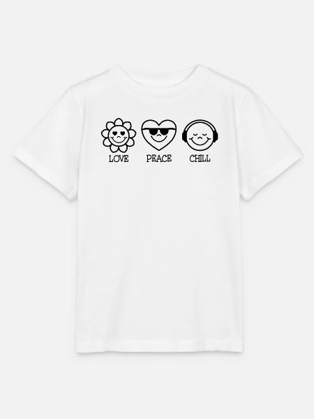 Love Peace Chill - Stanley/Stella Kinder T-Shirt MINI CREATOR - Weiß