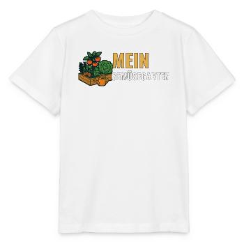 Gemüsegarten Geschenk für Gartenfreunde. - Stanley/Stella Kinder T-Shirt MINI CREATOR  - Weiß - Vorne - Maike (125cm)