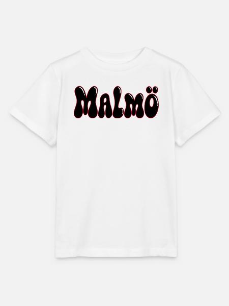 MALMO Glänzendes Schwarzrot - Stanley/Stella Kinder T-Shirt MINI CREATOR  - Weiß