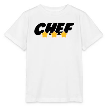 Chef - Cuisine - Patron - Boss - Cooking - Food - Stanley/Stella Kinder T-Shirt MINI CREATOR  - Weiß - Vorne - Maike (125cm)