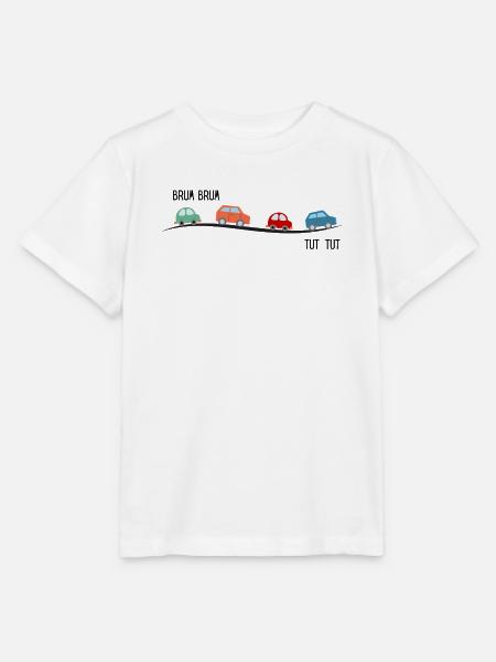 Autos im Geschwindigskeitsrausch - Stanley/Stella Kinder T-Shirt MINI CREATOR  - Weiß