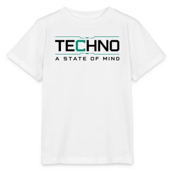 Techno - Un état d’esprit - T-shirt bio MINI CREATOR Stanley/Stella Enfant - blanc - Devant - Maike (125cm)