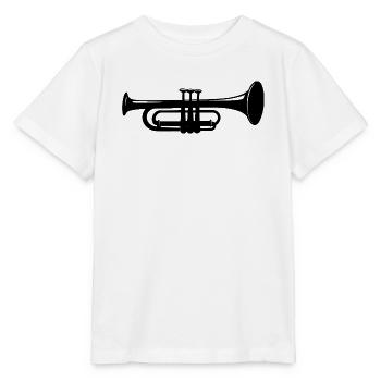 trumpet - Stanley/Stella MINI CREATOR Kids’ T-Shirt - white - Front - Maike (125cm)