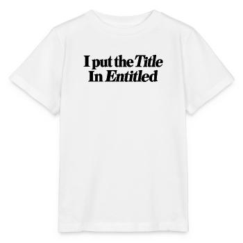 Ich habe den Titel in "Berechtigt" eingetragen - Stanley/Stella Kinder T-Shirt MINI CREATOR  - Weiß - Vorne - Maike (125cm)